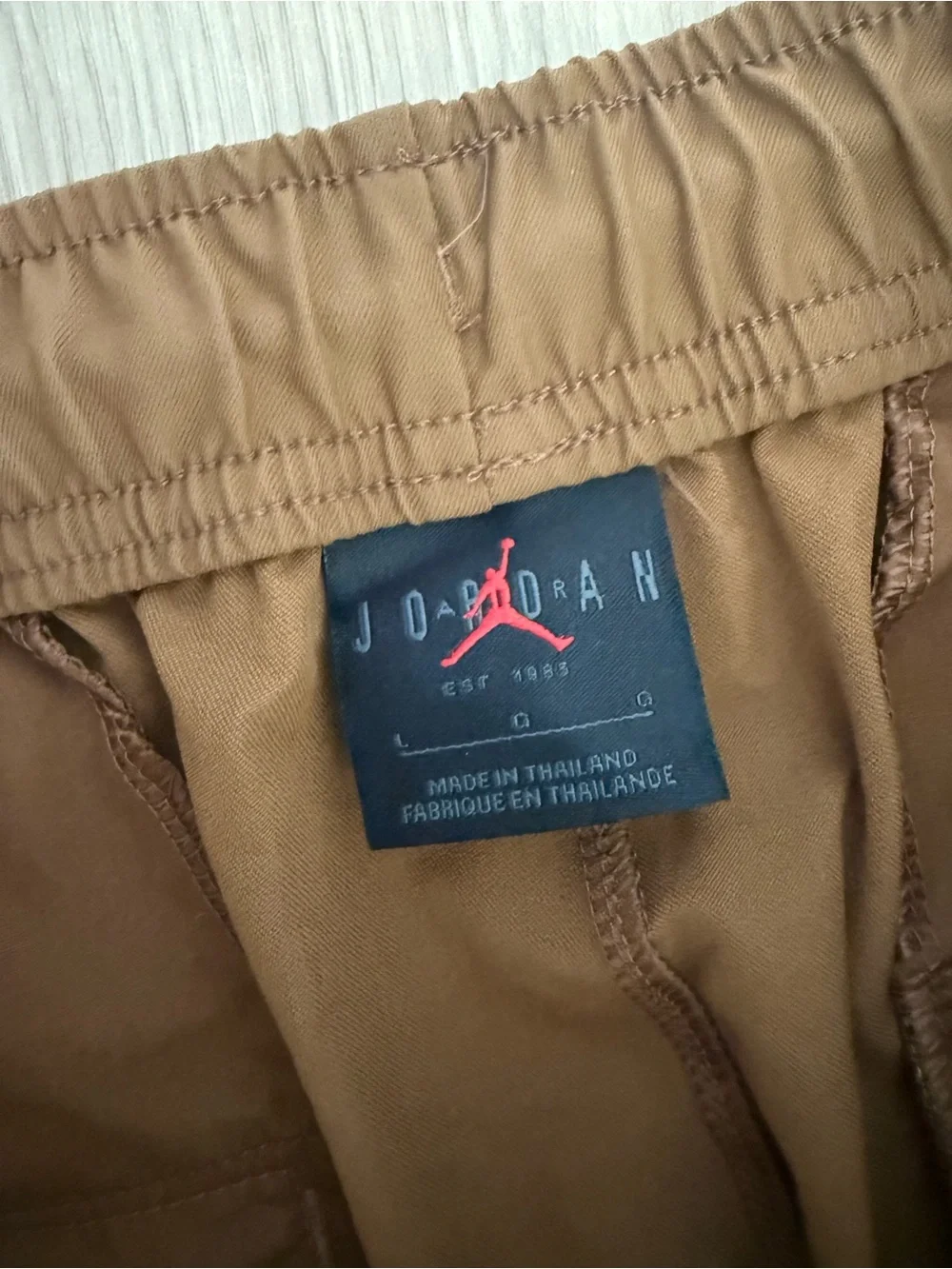Jordan Brown Men's Jogger Pants with White Jumpman